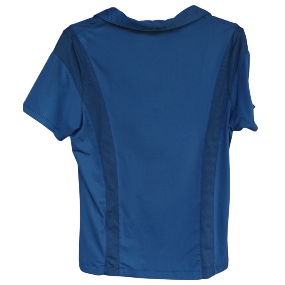 Lija Black Athletic Golf Polo Mesh Panel Stretch Tennis Pickleball Top LG - Picture 4 of 7